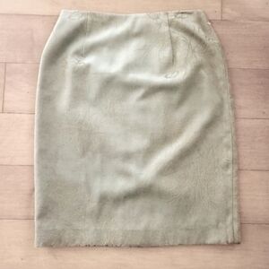 Olive Green Velour Skirt, NWOT,  6